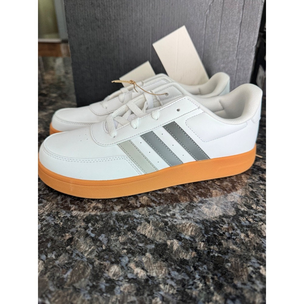 Adidas Breaknet 2.0‎ K White Grey Gum Sole Sneakers IH8878 Mens Size 6 NEW